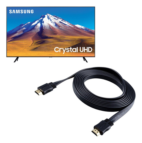 Cabo Hdmi 4k Gold Flat  3d Full Hd P/ Receptor Tv Samsung 3m