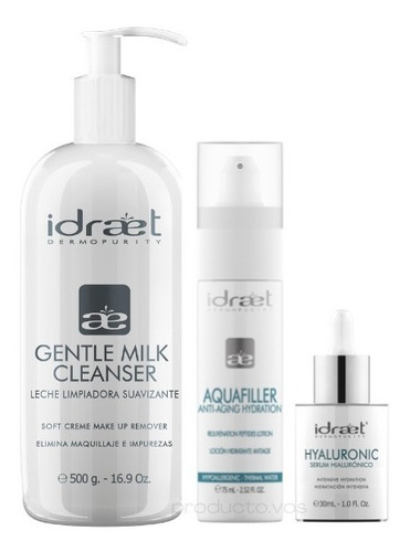 Idraet Leche Limpiadora 500g + Loción Anti-age + Serum 30 Ml