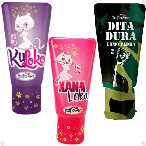 Kit Com 3 Gel Lubrificante Íntimo Produtos Eróticos Sex Shop