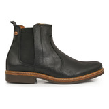 Bota Cuero Hombre Botineta Elastico Goma Invierno Hcbo00938