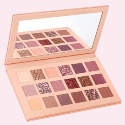 Paleta Sombras Nude New 18 Tonos Rosas Dorado Ocres + Espejo