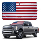 Windshield Sun Shade - American Flag Design, High-resolution