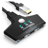 3 Port Hdmi 2 0 Interruptor Automático 4k 60hz 3x1 Con...