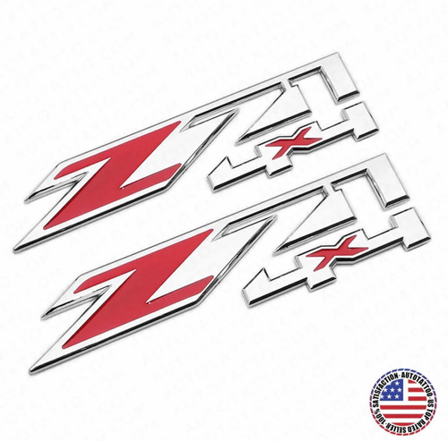 Emblema Z71 4x4 Cromado Y Rojo Chevrolet Silverado / Tahoe Foto 2