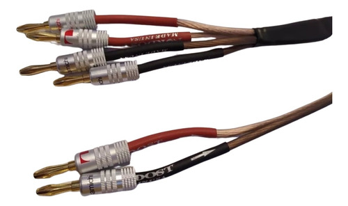 2m Cable Audio Hifi 12 Awg Ofc Conector Nakamichi  Bi-wiring