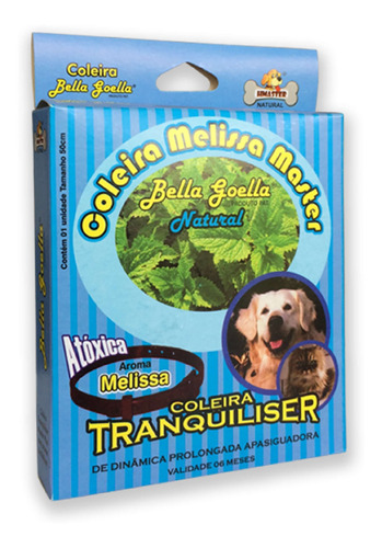 Coleira Natural Para Cães Antiestresse Melissa Bella Goella