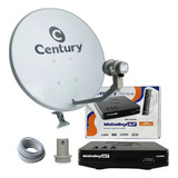 Antena Parabólica Ku Century 75cm  Midiabox B5 Cabo Lnbf 5g