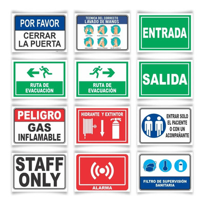 10 Señalamientos Del Catálogo Señalética 20x25