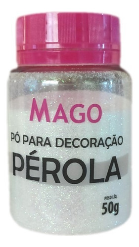 Pó Comestível Para Decoração Confeitaria Perola 50gr Mago