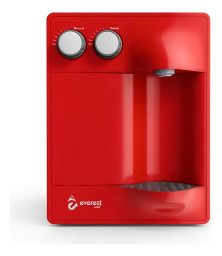 Purificador De Água Gelada Refrigerado Everest Slim Vermelho