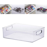 Organizador Retangular Diamond Multiuso 31x22x9 Paramount Cor Transparente