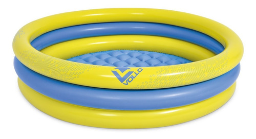 Piscina Infantil 95 Litros Inflável 100x22cm Redonda Vollo Cor Amarelo E Azul