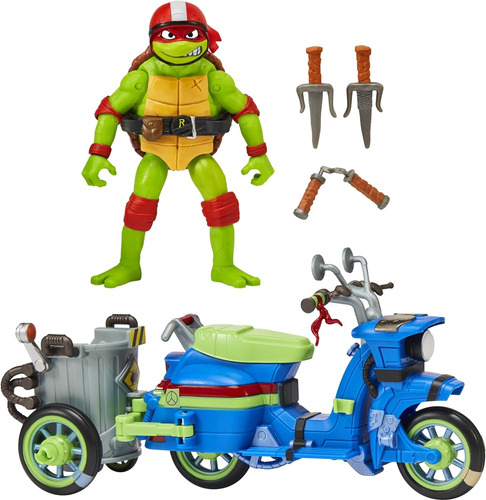 Tortugas Ninja Rafael Moto Tmnt Mutante Accesorios Teenage