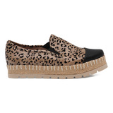 Alpargatas Plataforma Animal Print Mujer Premium Yute Calida