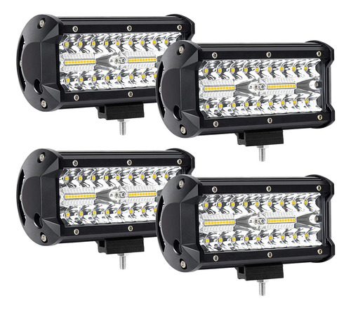 Barra De Luz Led De 4 X 240 W Y 7 Pulgadas, 2400 Lm, Led Spo