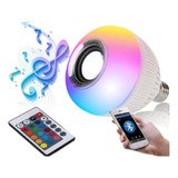 Lâmpada Led Musical Bluetooth Caixa Som Controle Colorido