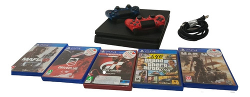 Playstation 4 + 2 Mandos + 5 Juegos 