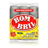 Lã De Aço Bombril Mini Rolinhos 12 Unidades Ecônomico 