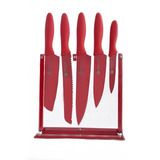 Set De 5 Cuchillos Soporte Acrílico Bokercut 