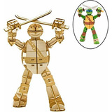 Las Tortugas Ninja Leonardo 3d De Madera Modelo Figura Kit -