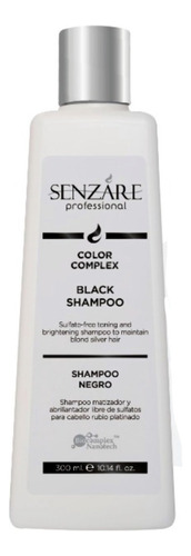 Senzare Shampoo Negro Black 300ml  Matizador Y Sin Sulfatos