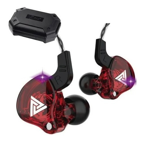 Qkz Ak6 Con Micro + Estuche Audifonos Auriculares Rojo