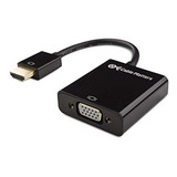 Adaptador Hdmi A Vga En Negro.