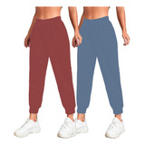 Pans Mujer Afelpado Jogger Casual Pack 2 Piezas