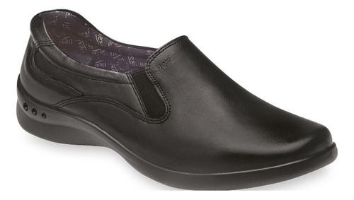 Zapatos Confort Mujer Suela Ligera Resistente Negro Flexi
