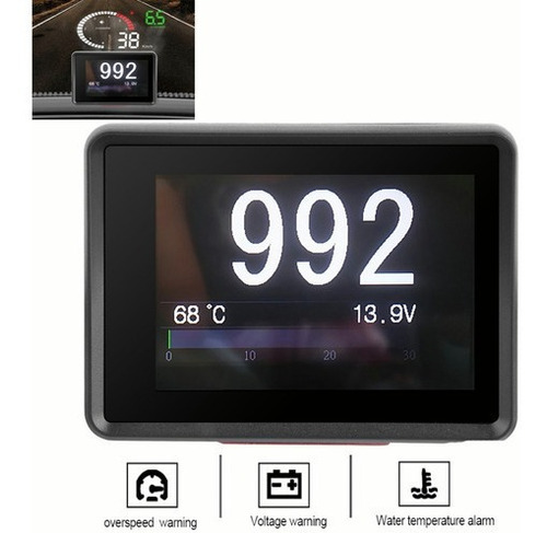 Coche Obd Medidor Temperatura Voltaje Velocidad Multifunción