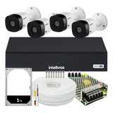 Kit 4 Cameras Seguranca Vhl 1220b 1080p Full Hd Dvr 4ch 1tb