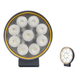 2 Faros Led Redondo 9 Cree Led 27w  Blanco Reversero