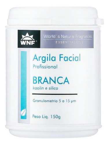 Máscara Faciai Para Pele Wnf Argila Profissional Branca 150g Y 150ml