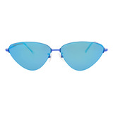 Gafas De Sol Azules Unisex Balenciaga Con Forma De Ojo De Ga