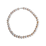 Collar De Perlas Cultivadas Color Blanco Y Rosa 10mm