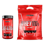 Combo Integralmedica Whey 100% 900g + Creatina 120 Cápsulas