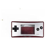 Carcasa Original Usada Para Game Boy Micro Roja Plateada