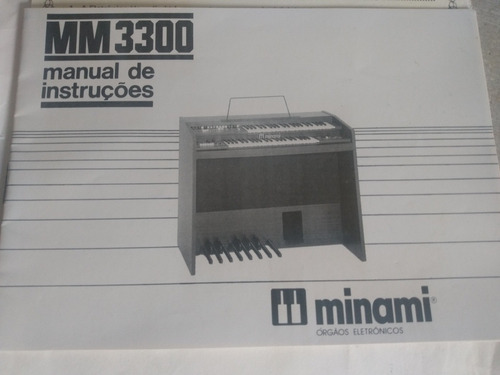 Manual Instruções Do Órgão Eletrônico Minami Mm3300 Original