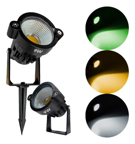 Kit 6 Espeto Led 9w Iluminaçao Jardim Prova D'água Luminar