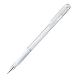 Bolígrafo Pentel Hybrid Gel Grip White De 0,8 Mm, Color Blanco