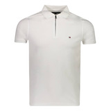 Polo Con Cierre Blanco De Hombre Tommy Hilfiger 3956 3p