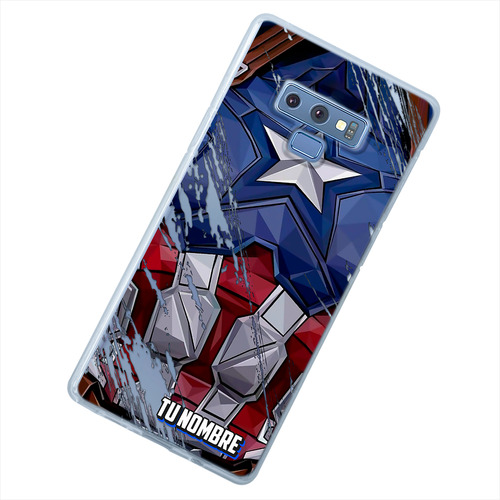 Funda Para Galaxy Capitán América Tu Nombre Personalizado