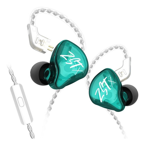 Kz Zst X Audífonos In Ear Verdes Con Mic + Envío Gratis