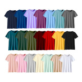 Camisetas Manga Corta Cuello R 100% Algodon Pack 9 Piezas