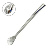 Bomba Para Tereré E Chimarrão Tradicional Aço Inox 14cm