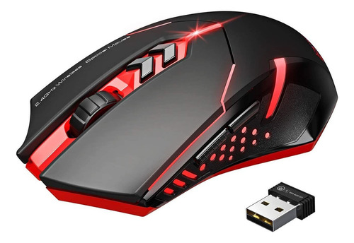 Mouse Silenciosos Con Luz Led Mouse Inalámbrico Para Juegos