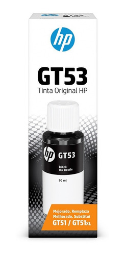 Botella Tinta Hp Gt51 / Gt53 Negro 1vv22al Original Mejorado
