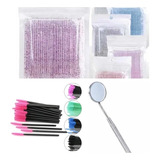 Espejo Lash+50cepillos+paquete 100  Microbrush Para Pestañas