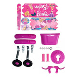 Kit Montagem Barbie Bicicleta Infantil Rodinhas Manoplas 16