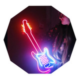 Cartel Guitarra En Neón Led / Flex / Logos / Figuras / Music